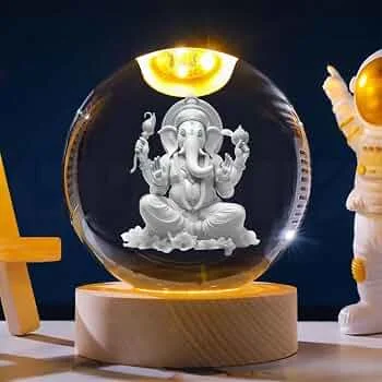 Ganesha Crystal Ball Night Lamp