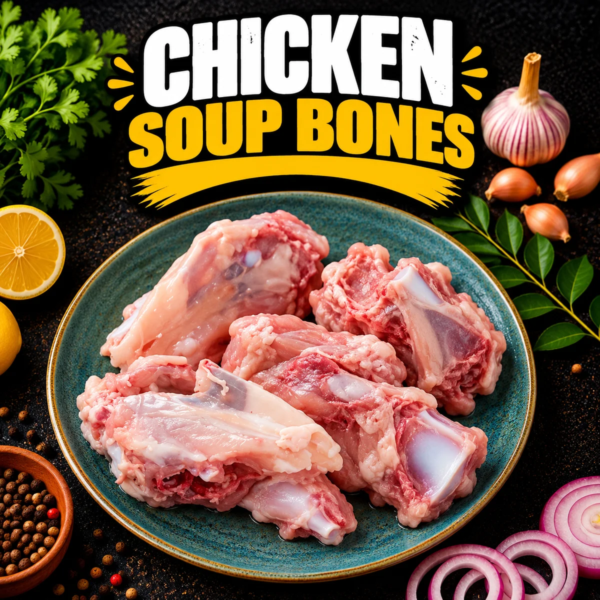 Chicken Soup bones / Pet Food - Lahm Fresh