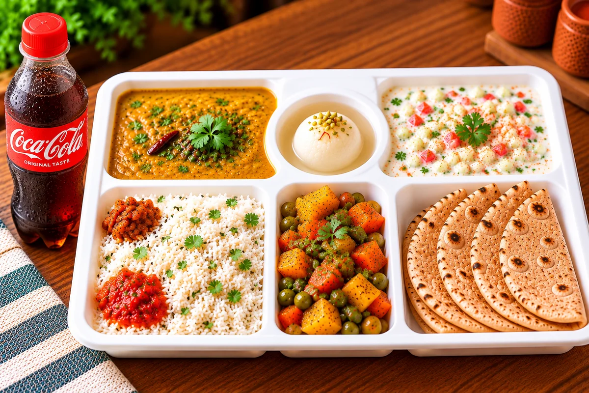 Large Thali with Coke