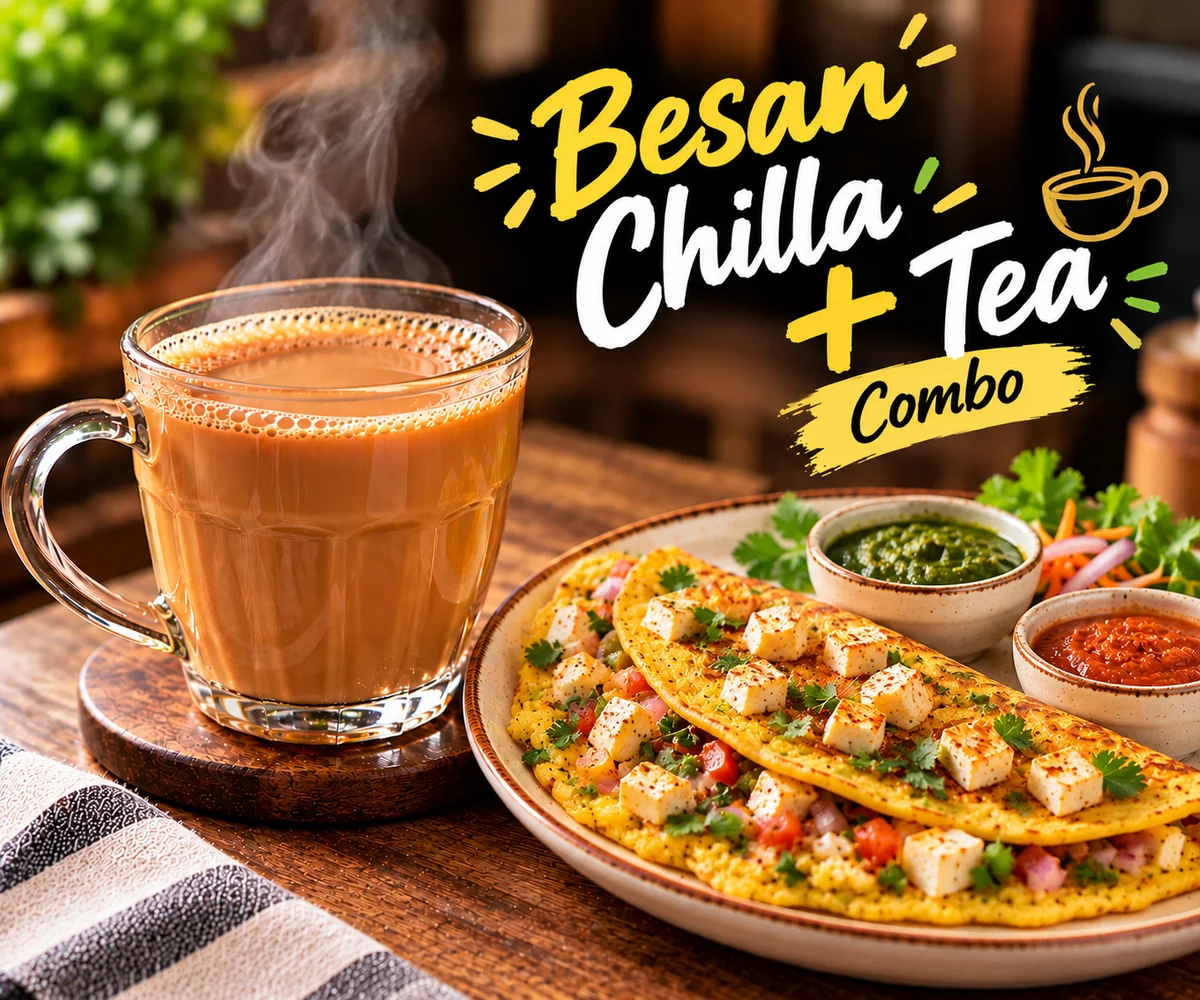 Besan Chilla + Tea Combo