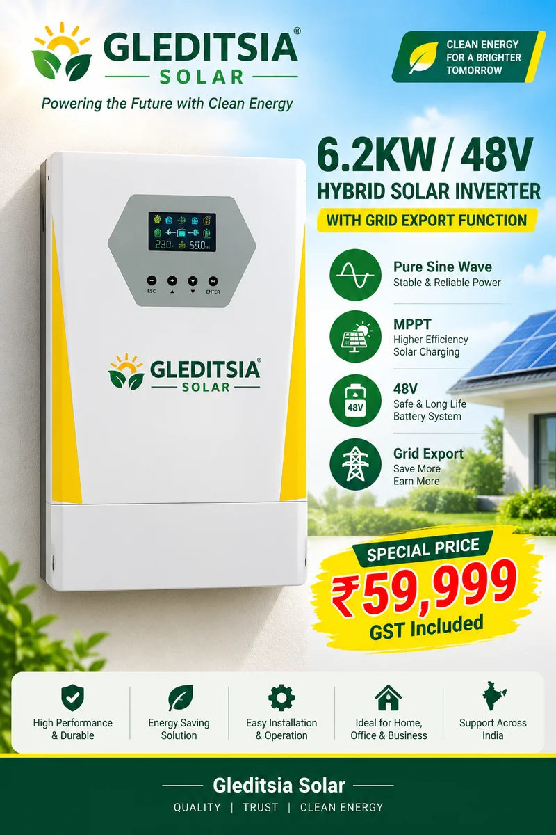 Gleditsia Solar 6.2KW/48V Hybrid Solar Inverteru