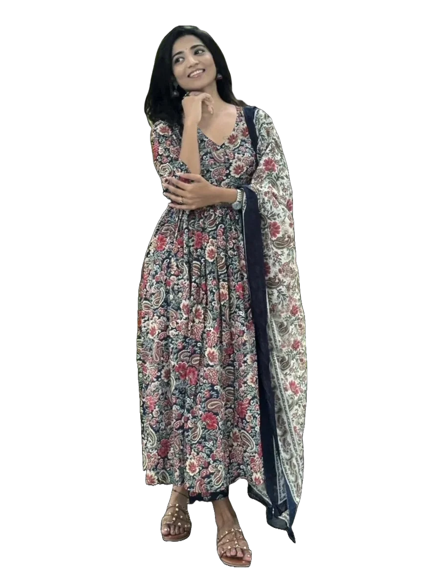 Gleema Women's Kurta Pant Set With Dupatta โ Maplle