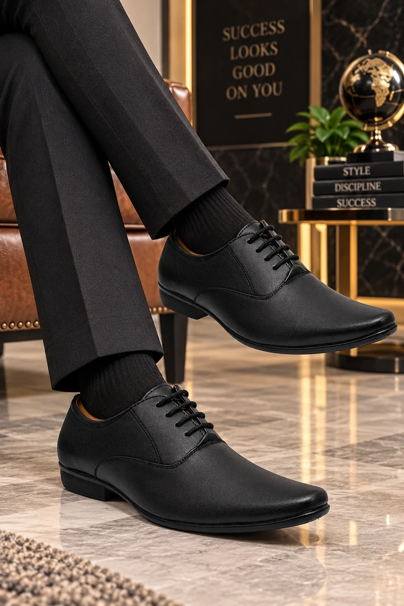 WUGO Men Black Shoe โ Maplle