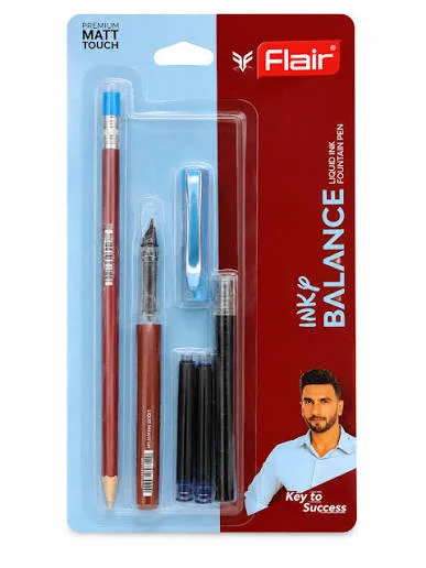 FLAIR Inky Balance Fountain Pen (Pack of 1, Ink Color - Blue)