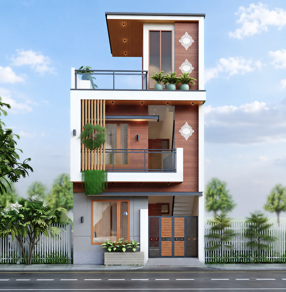 20'x40' Residential Building Elevation Front View