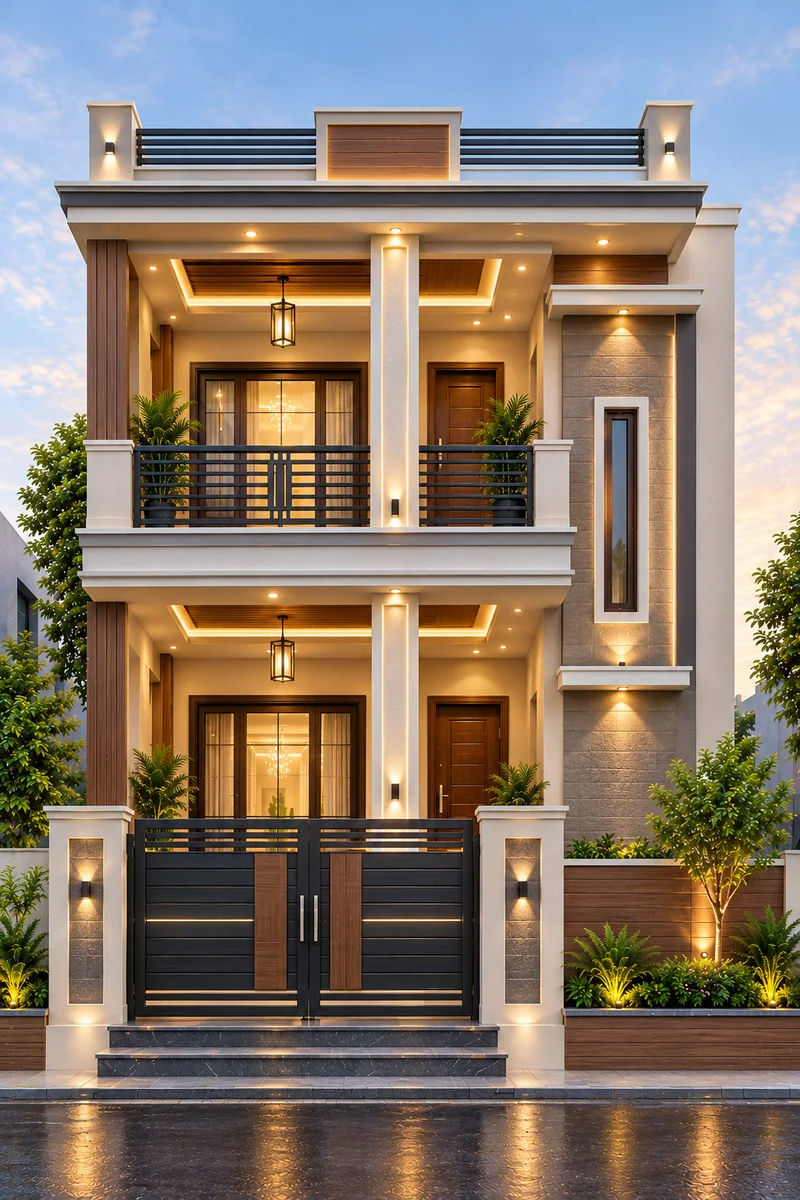 30'x40' Residential Building Elevation Design