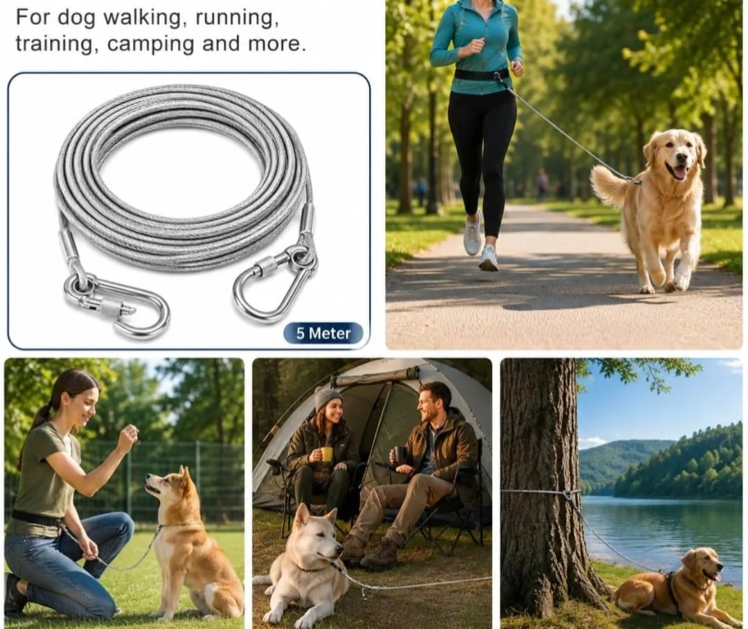 Heavy Duty Stainless Steel Wire Chain For Pets 5 Metre 2