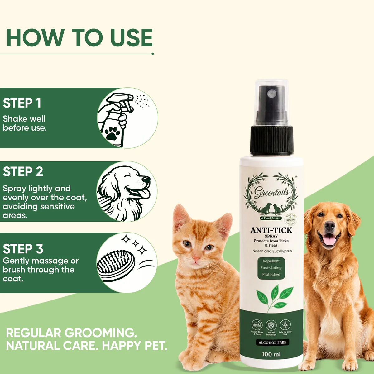 Greentails Anti-Tick Spray For Pets ( Pack of 2) 8