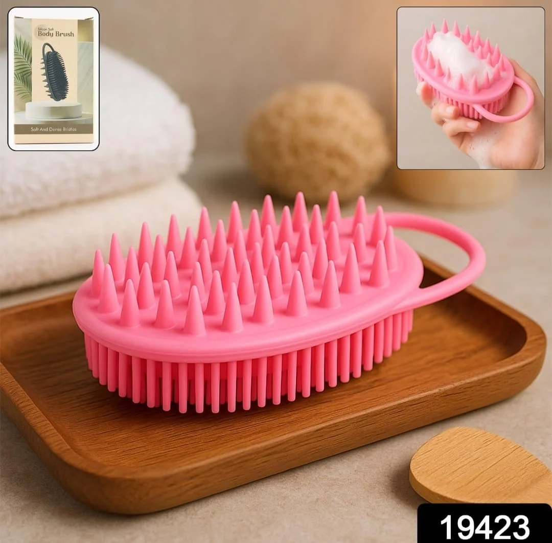 Silicon Soft Bristle Bath Pet Brush For Dogs And Cat - Pack Of 2 4