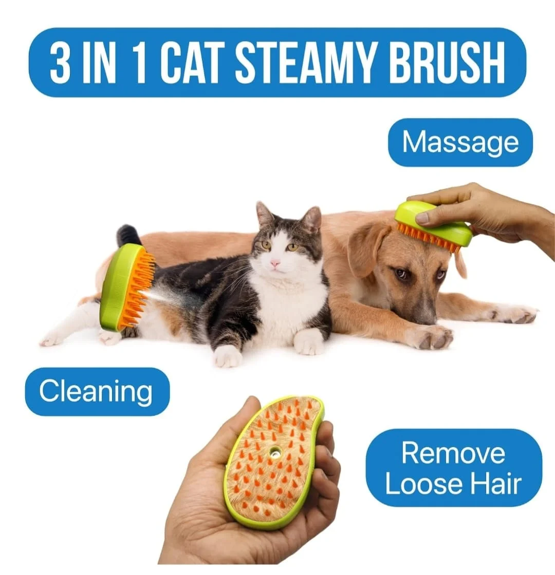 Pet Steam Brush For Cat And Dog 7