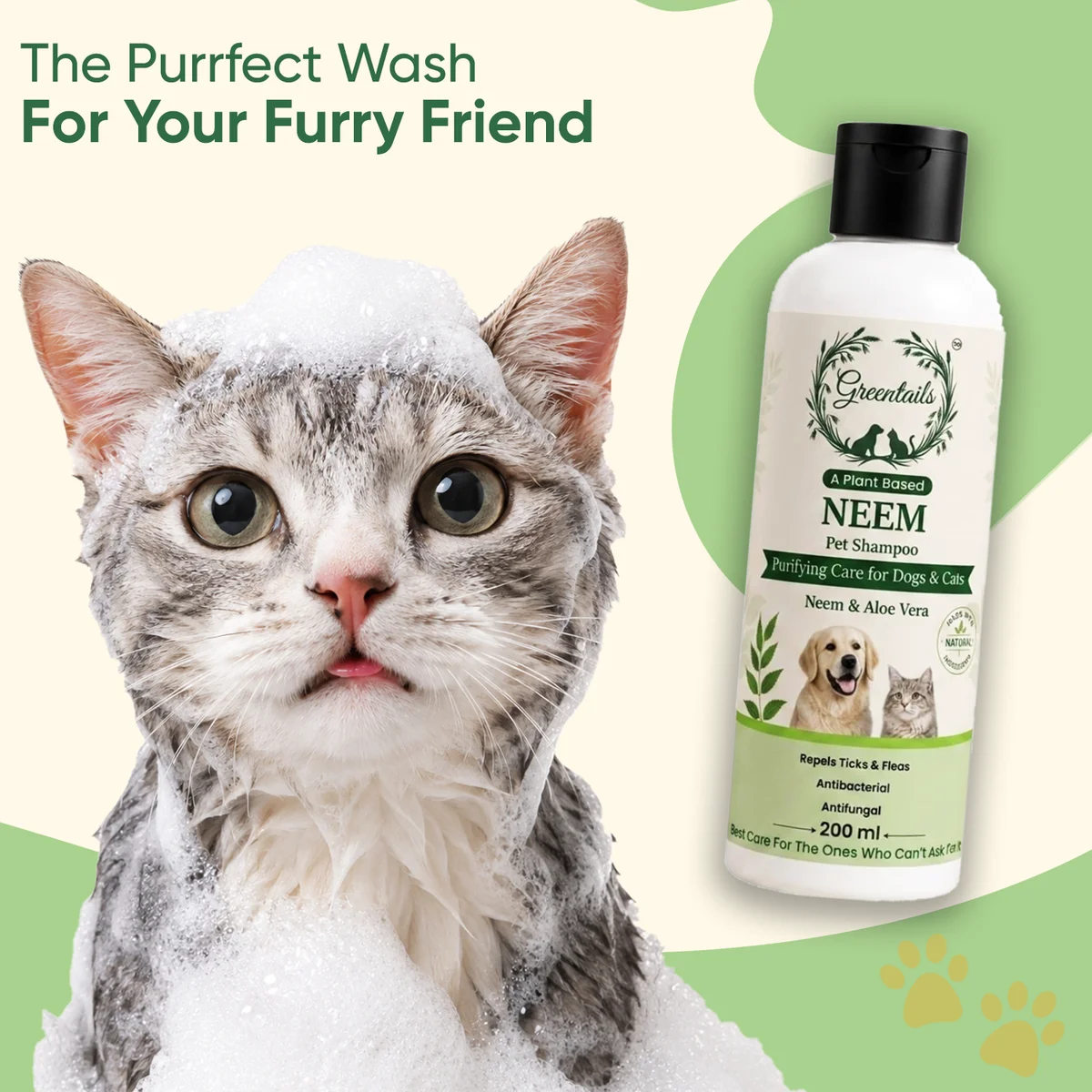 Greentails Neem Pet Shampoo 200 Ml ( Pack of 2) 3