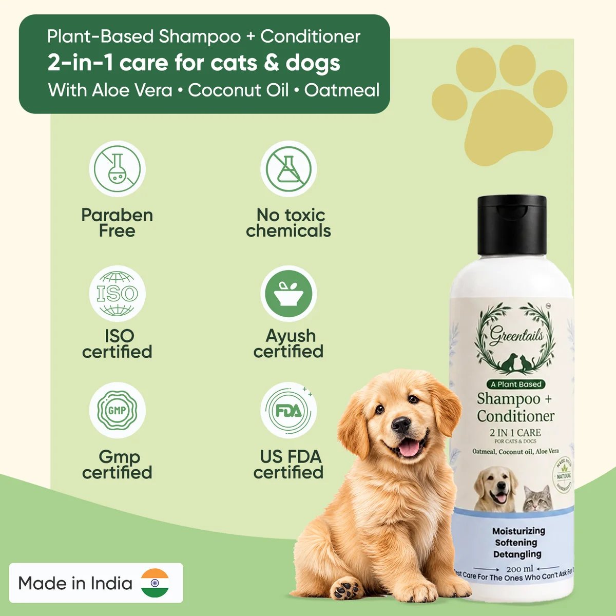 Greentails Shampoo + Conditioner 200Ml 2