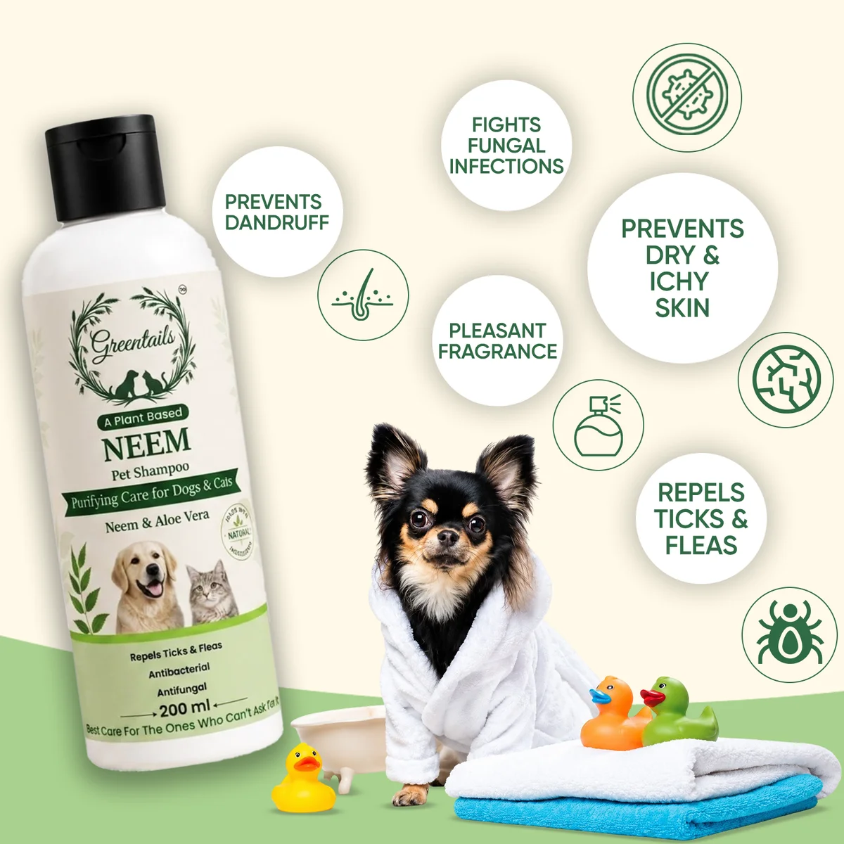 Greentails Neem Pet Shampoo 200 Ml ( Pack of 2) 7