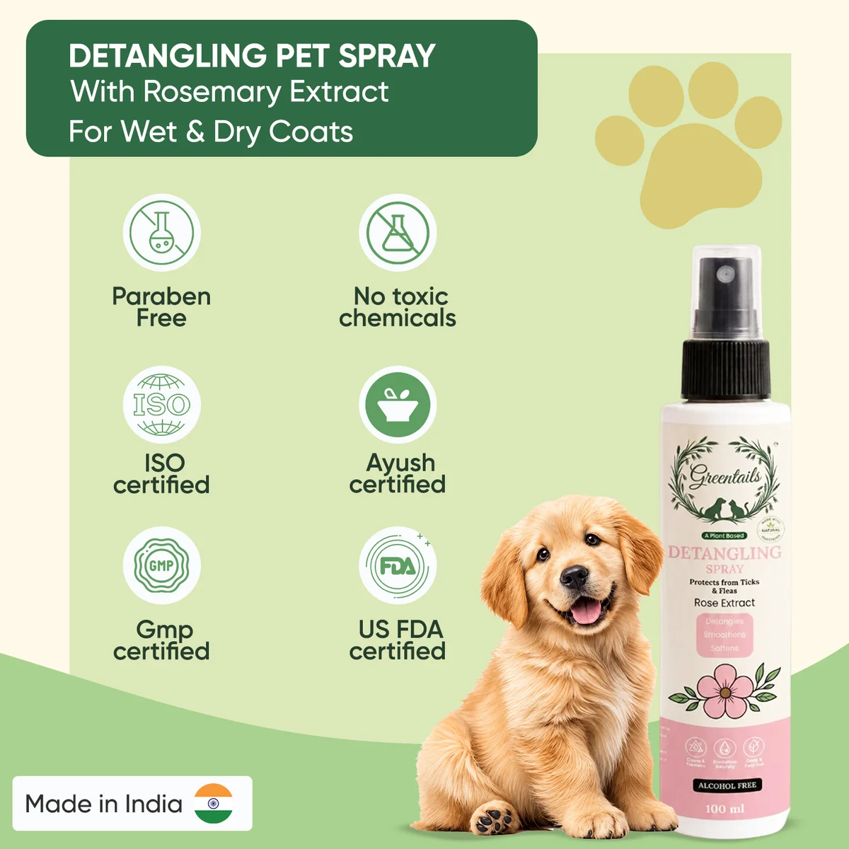 Detangling Spray For Pets 100 Ml 2