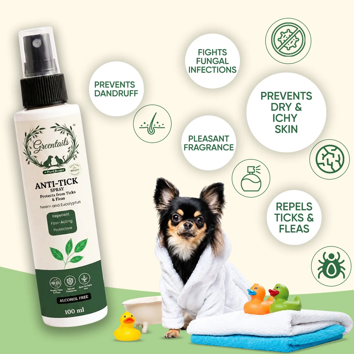Greentails Anti-Tick Spray For Pets ( Pack of 2) 6