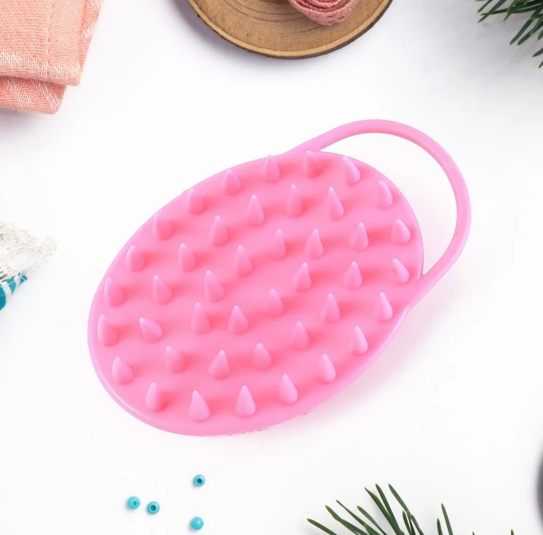 Silicon Soft Bristle Bath Pet Brush For Dogs And Cat - Pack Of 2 3