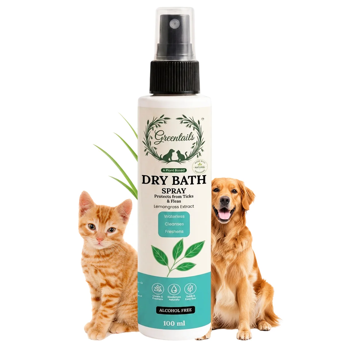 Greentails Dry Bath Spray For Pets