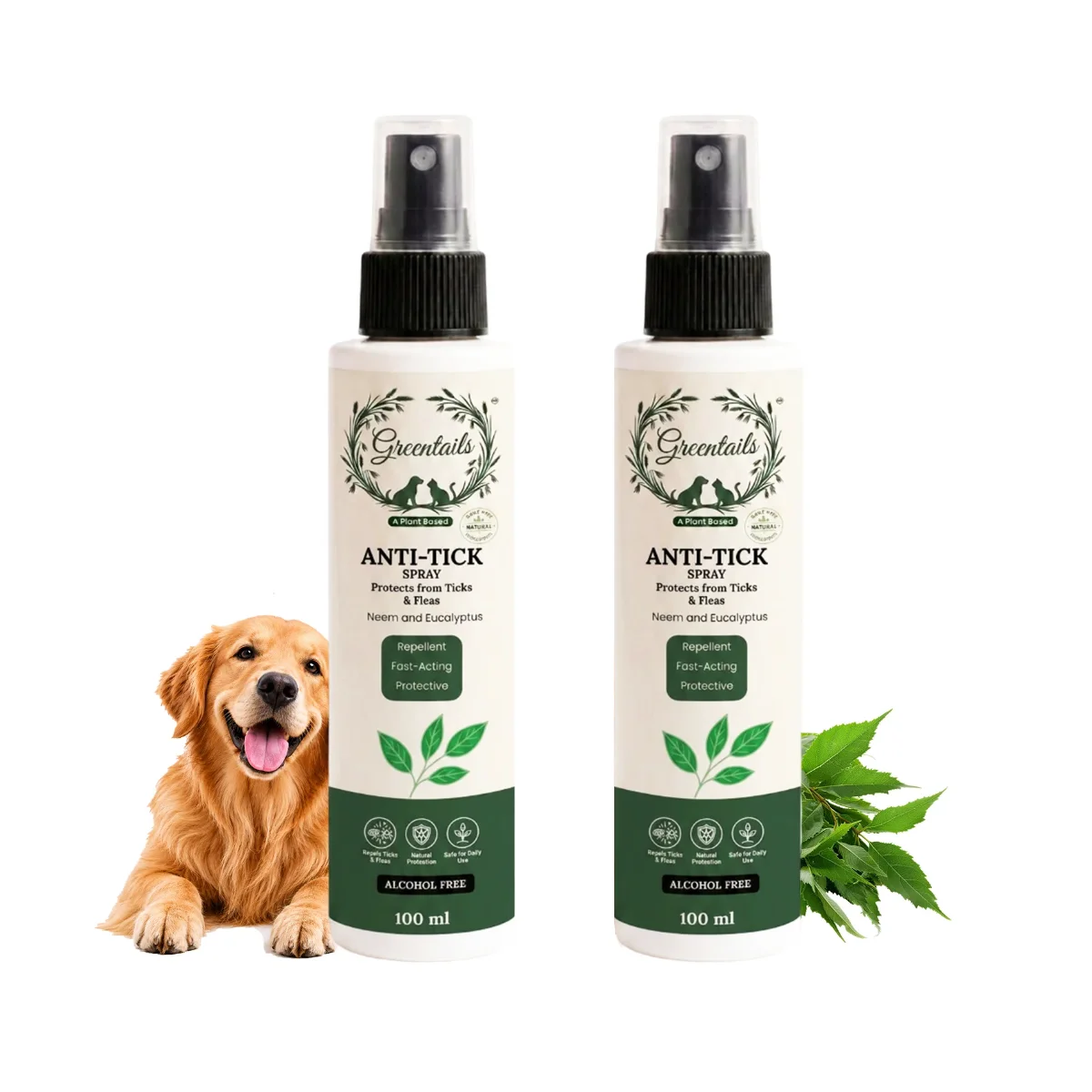 Greentails Anti-Tick Spray For Pets ( Pack of 2)