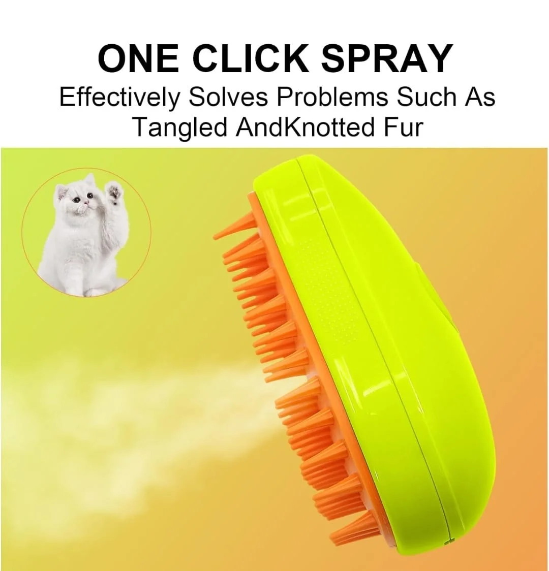 Pet Steam Brush For Cat And Dog 2