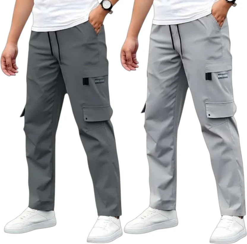 DWIDEN Regular Fit Men Grey Trousers