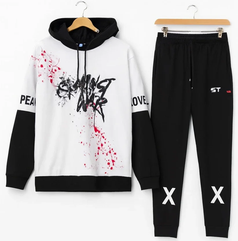 MUUNKEY Self Design Men Track Suit