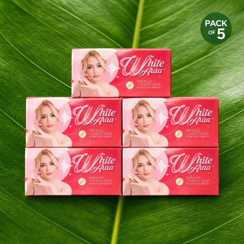 WHITE AURA Beauty Care Soap Skin Brightening Bath Bar Natural Daily Cleansing Fresh Glow