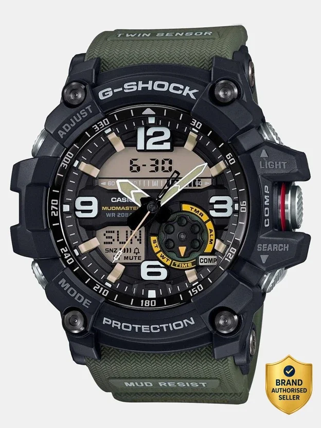 CASIO G662 G-Shock GG-1000-1A3DR Black Dial Green Resin Strap घड़ी - पुरुषों के लिए
