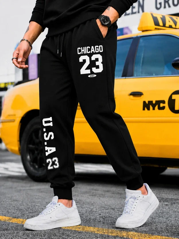 Yobdel Printed Men Black Track Pants