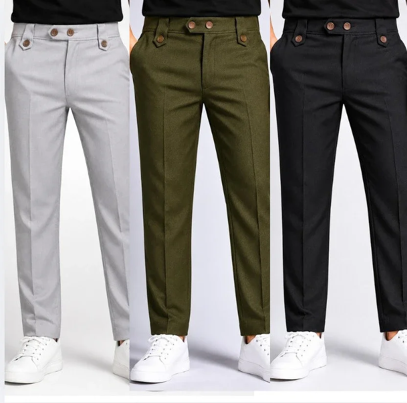 StyleHub Comfort Fit, Regular Fit Men Grey, Green, Black Trousers