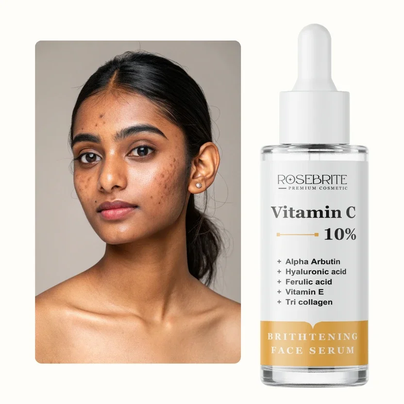 RoseBrite Vitamin C + Alpha Arbutin Face Serum | Hydration Boost, Glow Enhancement & Pigmentation Control Formula