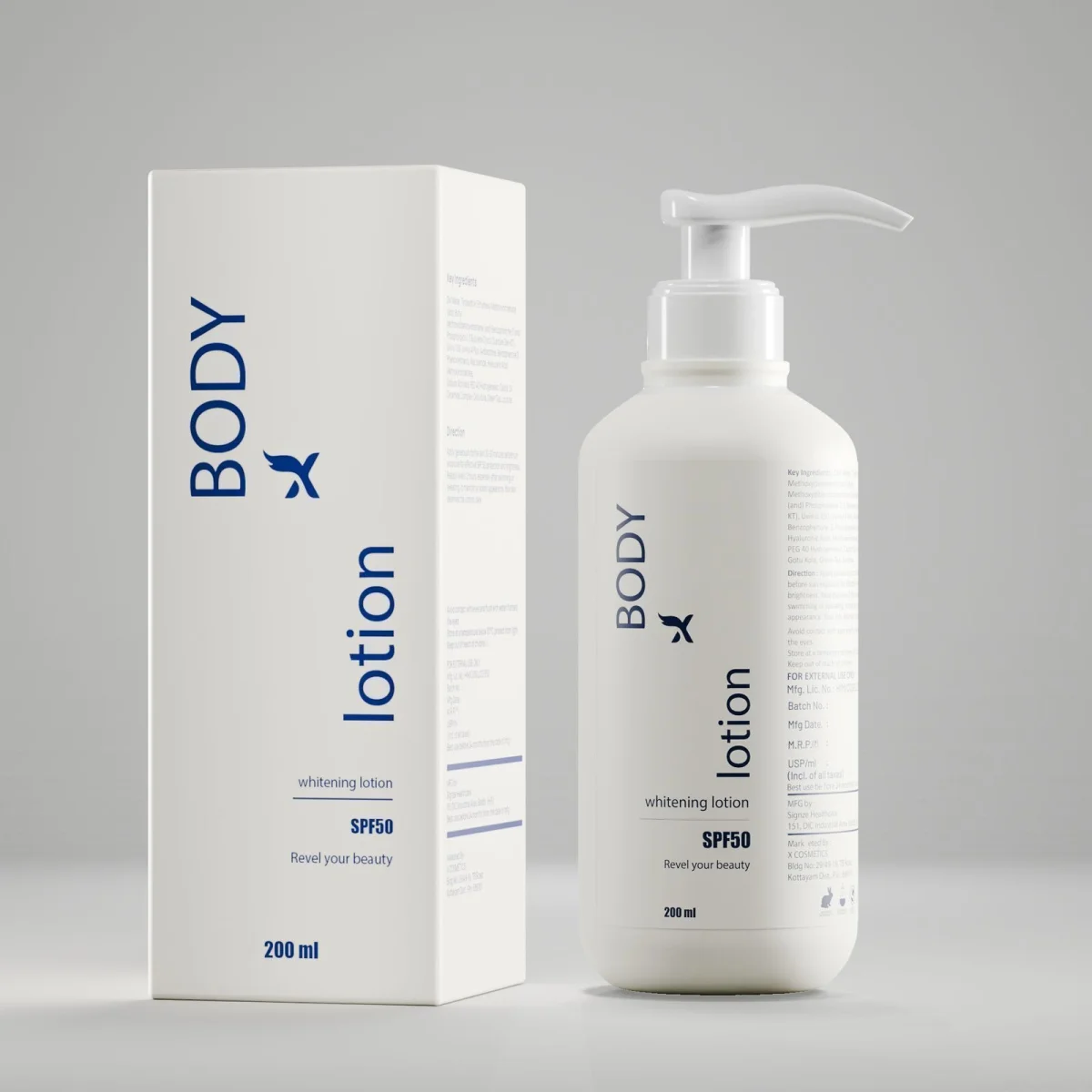 Body whitening lotion