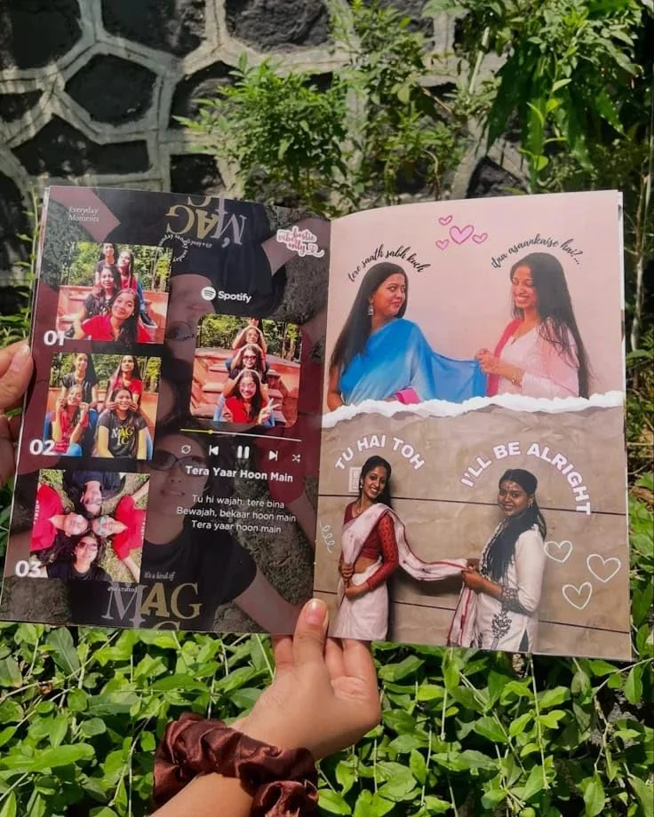 Personalized 35 Photo Magazine, 9x7, Custom Photo Album Scrapbook, Birthday and Gift, Mini Memory Photo Book