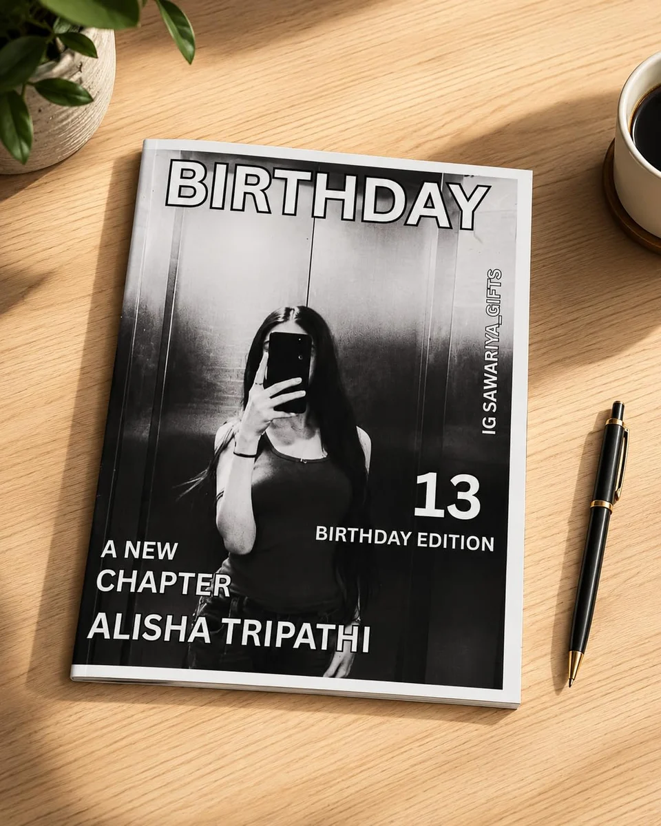 Sawariya Gifts Custom Photo Magazine Album – 20 Photos | Personalized Love & Memory Book | Gift for Couples, Birthday & Anniversary