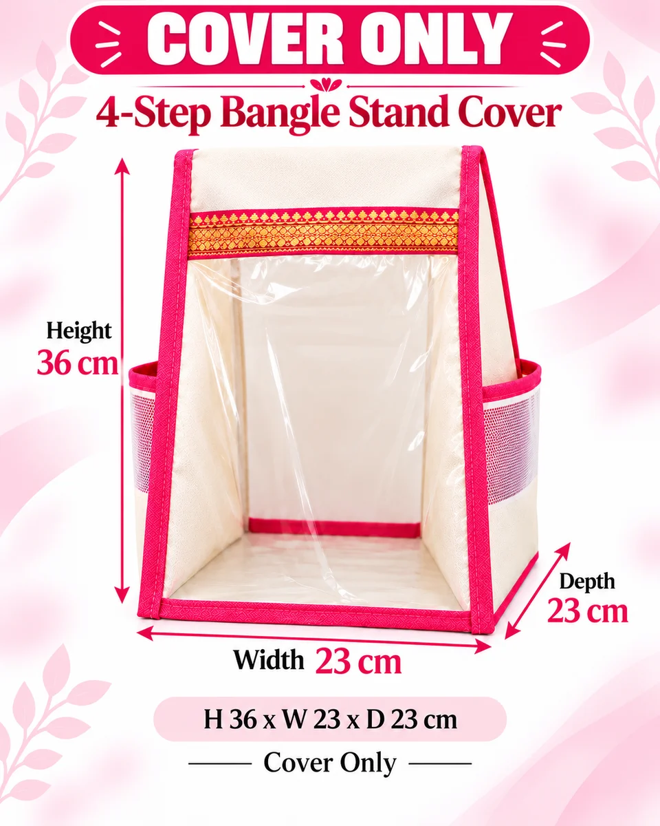 VANIMI 4-Step Bangle Stand Cover with 2 Side Pockets – Cover Only