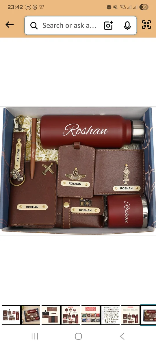 Premium Personalized Leather Gift Hamper for Men
