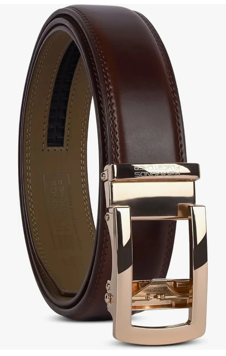 Hammonds Flycatcher Men's Adjustable Genuine Leather Belt – Auto-Lock Buckle, 1.5-Inch Width, Waist Sizes 28–46 Short Description