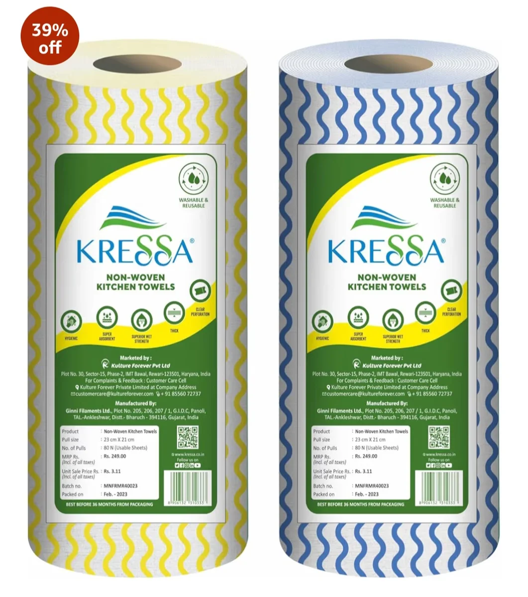 Kressa Non Woven Kitchen Towel Roll | (Pack of 2)