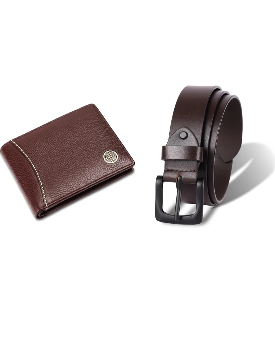 HAMMONDS FLYCATCHER Gift for Men Combo - Genuine Leather Wallet and Belt Combo Box