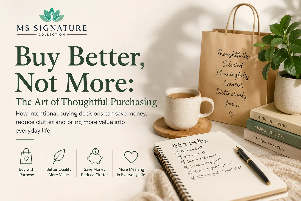 Buy Better, Not More: The Art of Thoughtful Purchasing