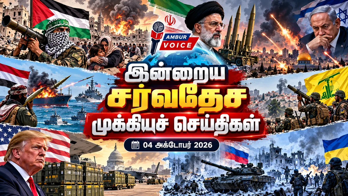 இன்றைய சர்வதேச முக்கியச் செய்திகள் (தேதி: 04-10-2026)