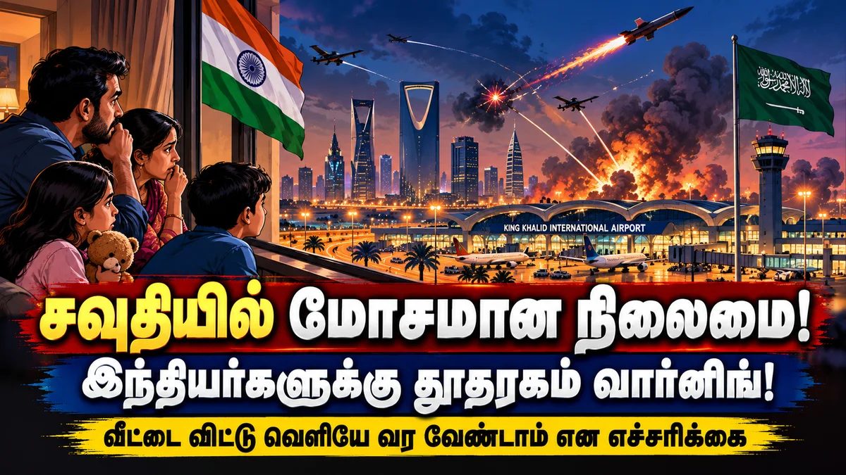 சவுதியில் மோசமான நிலைமை.. வீட்டை விட்டு வெளியே வர வேண்டாம்.. இந்தியர்களுக்கு தூதரகம் வார்னிங்!