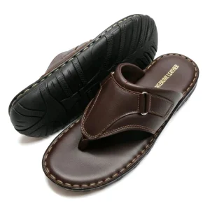 Ambur Leather Pandiyan Pride Sandals (Brown)