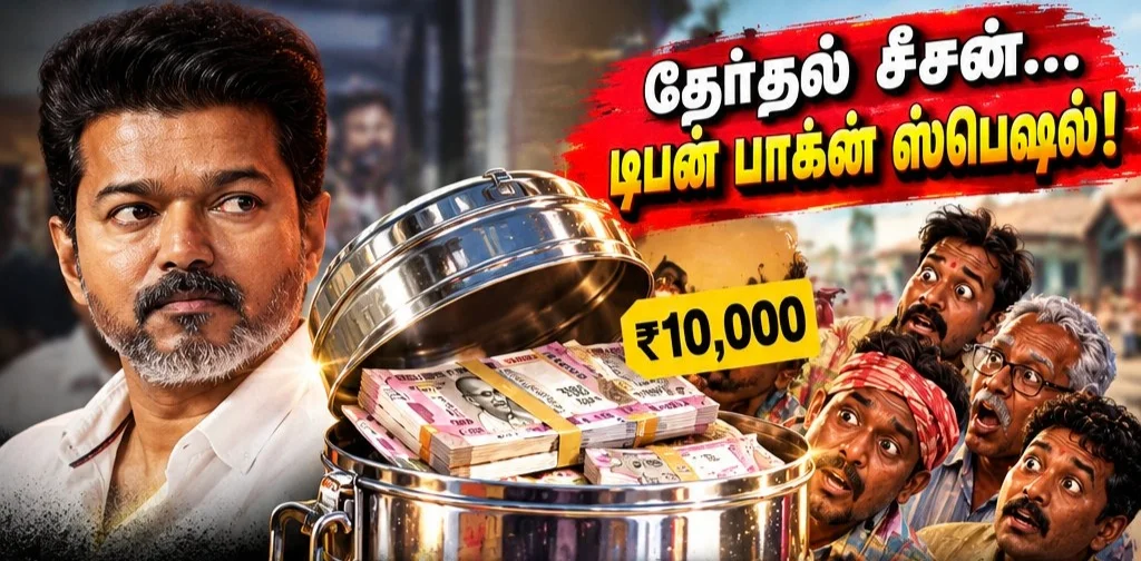 "டிபன் பாக்ஸில் ரூ.10,000 வைத்து விநியோகிக்க தவெக திட்டம்!" – தாராபுரம் இடைத்தேர்தலில் திமுக பரபரப்பு புகார்!