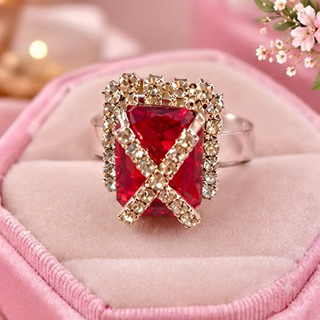 Party Wear Designer Crystal Ring for Girls & Women