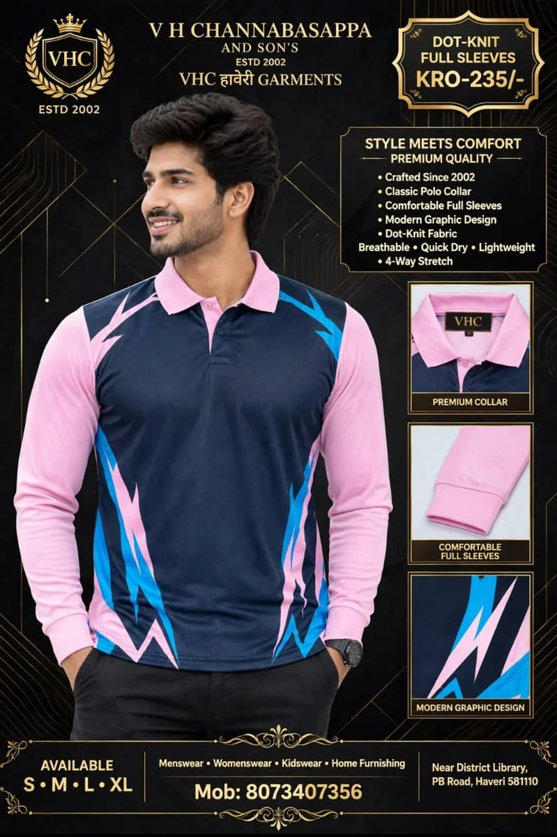 DOT NET FABRIC FULL SELEVE T SHIRT