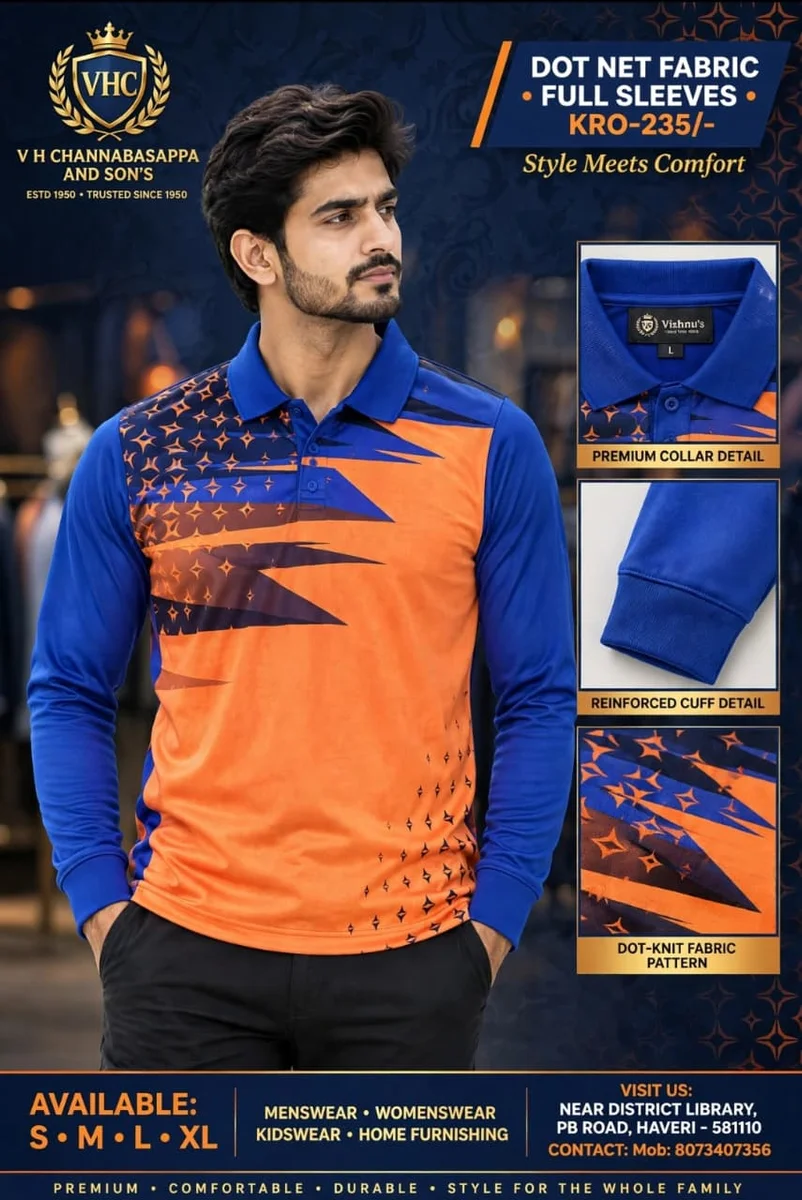 DOT NET FABRIC FULL SELEVE T SHIRT