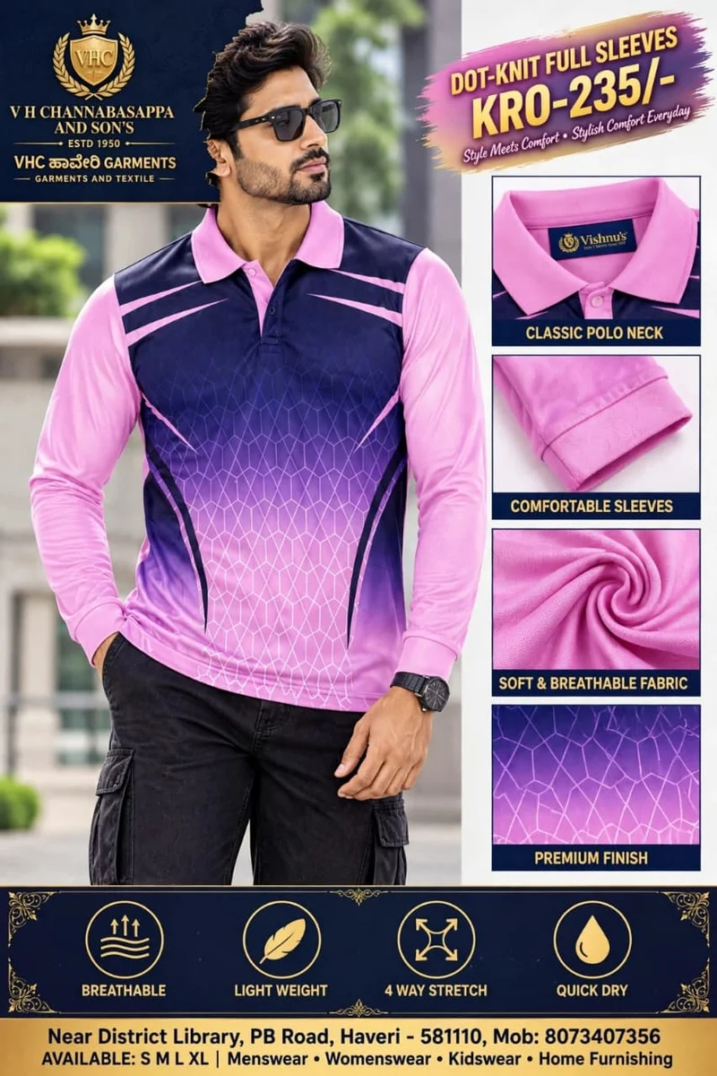 DOT NET FABRIC FULL SELEVE T SHIRT