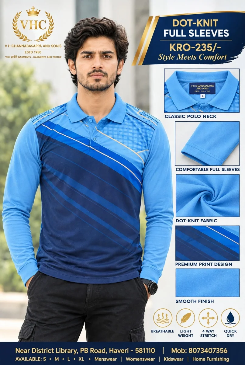 DOT NET FABRIC FULL SELEVE T SHIRT