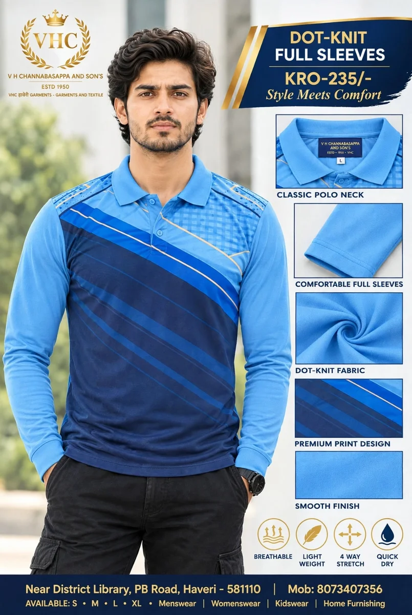 DOT NET FABRIC FULL SELEVE T SHIRT