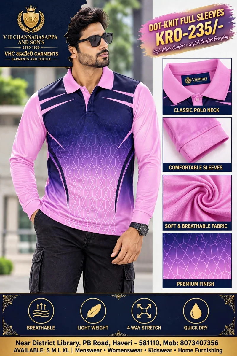 DOT NET FABRIC FULL SELEVE T SHIRT